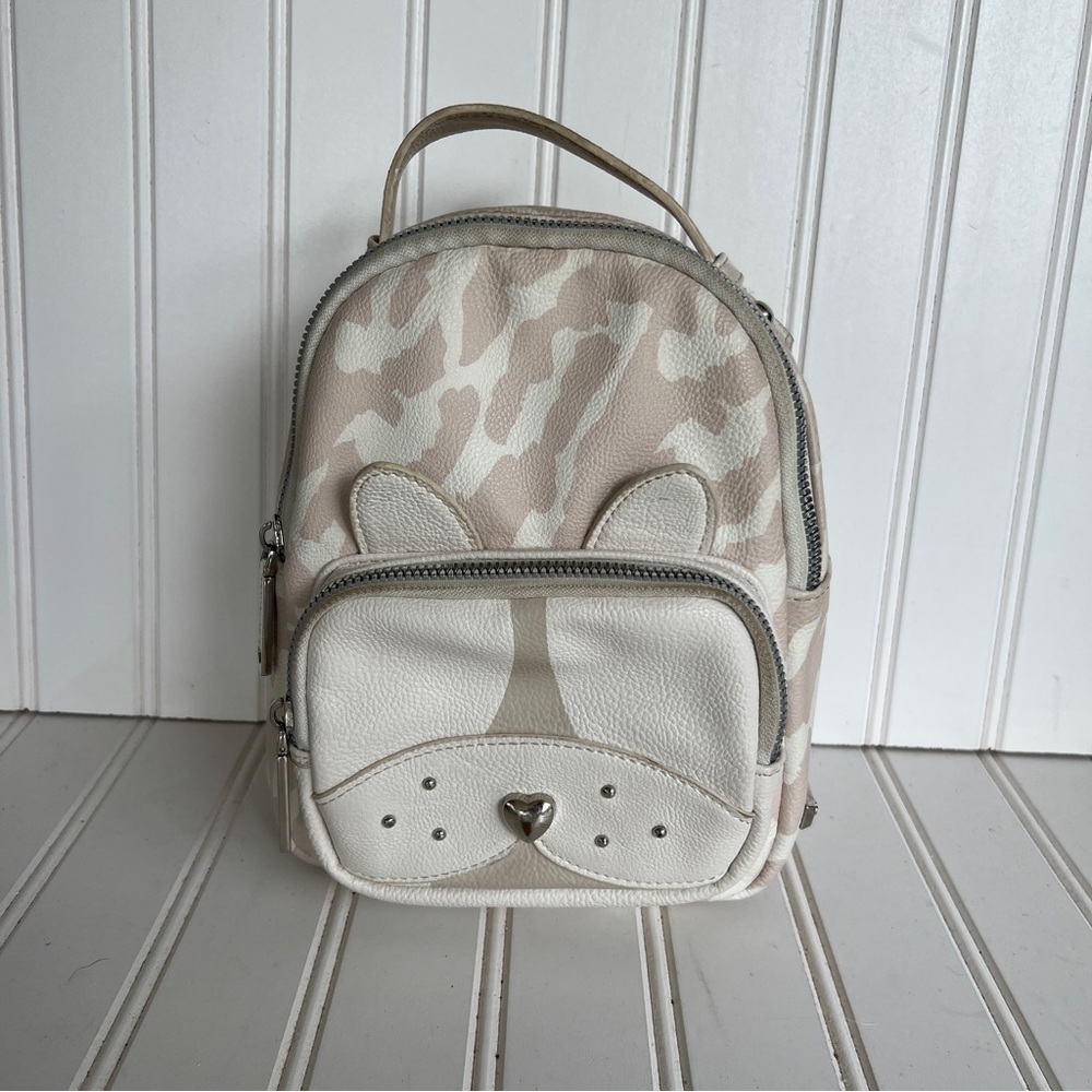 Betsey Johnson Kitsch Dog Mini Backpack Cream Purse BM20740